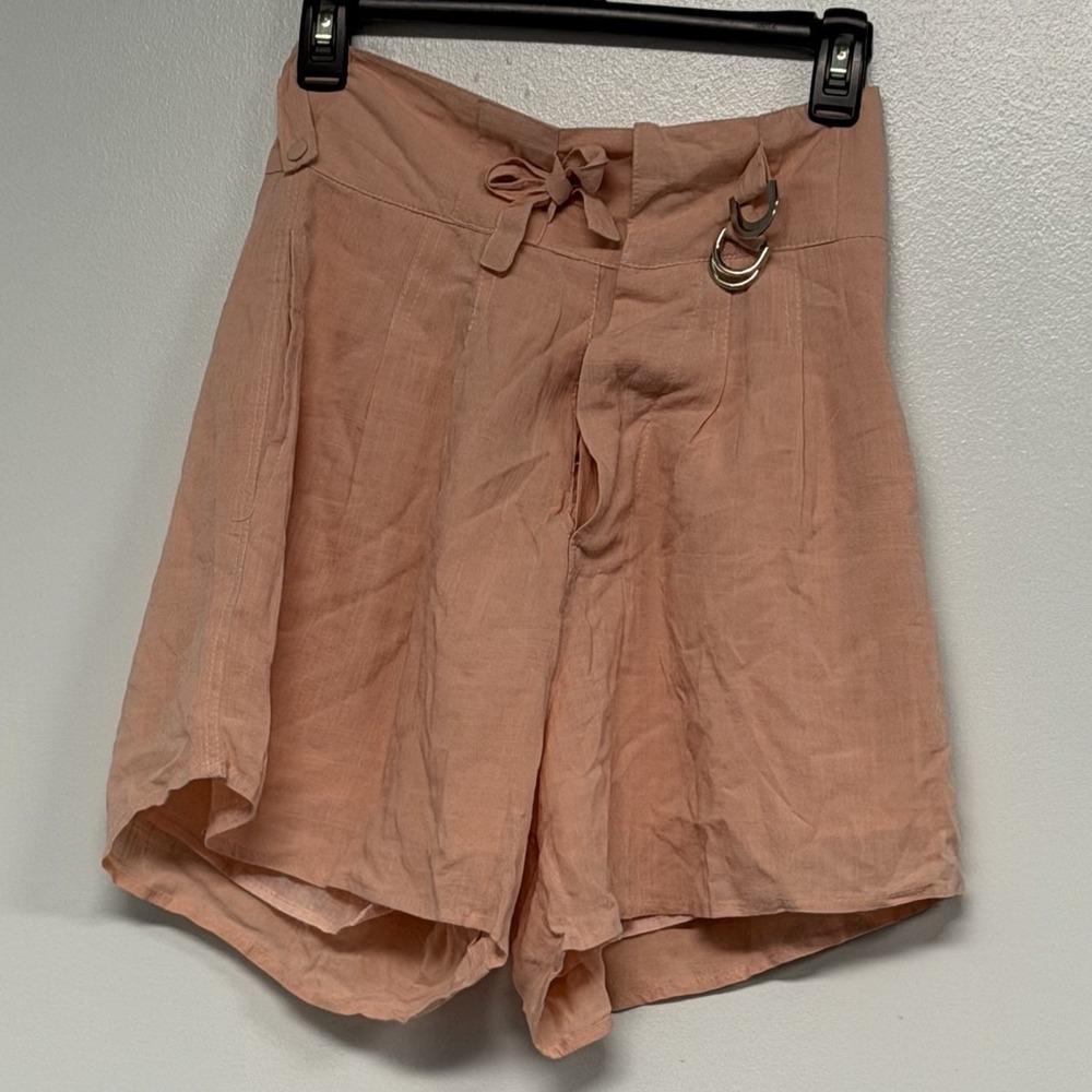 NWT Lost in Lunar Alessandra High-Waisted Pink Small Coastal Boho Resort Shorts